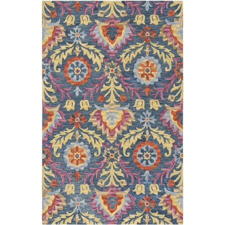 Safavieh 8 x 10 ft. Suzani Hand Hooked Area Rug, Blue and Multicolor SZN312A-8